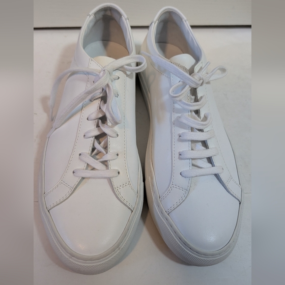 Woman by Common Projects Achilles Low Top Leather Sneakers White EU 40 US 10 NEW - Picture 7 of 8